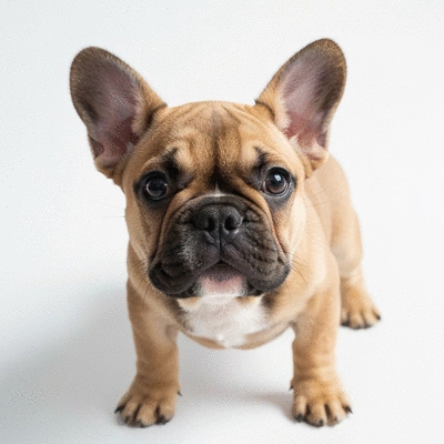 Playful French Bulldog puppy looking at camera